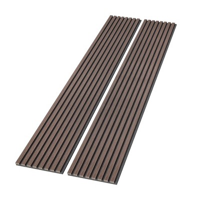 0.83 in. x 7.87 ft. x 1 ft. Slat Wood Sound Absorbing Decorative Wall Paneling 2-Pack