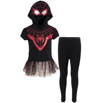 Marvel Avengers Black Panther Big Girls Cosplay Graphic T-shirt Dress And  Leggings Outfit Set 14-16 : Target