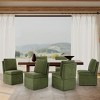 WestinTrends Soho Modern Upholstered Chenille Armless Dining Chairs With Casters (Set of 6) - 2 of 4