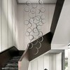 BAOURE 14 Ring High Ceiling Chandelier Foyer, Black Modern LED Large Staircase Long Chandeliers Light Fixture with Remote for Entryway Living Room - 3 of 4