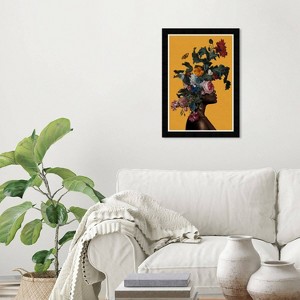 Wynwood Studio 15" x 21" Flower Mind Modern Surrealism I Framed Wall Art Print Pink : Contemporary Digital Art Poster - 1 of 4