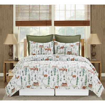 C&F Home Christopher Forest Cotton Quilt Set  - Reversible and Machine Washable