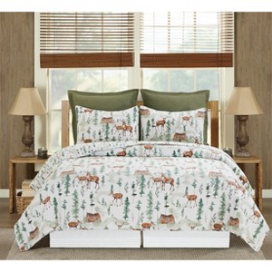 C&F Home Christopher Forest Cotton Quilt Set  - Reversible and Machine Washable - 1 of 4