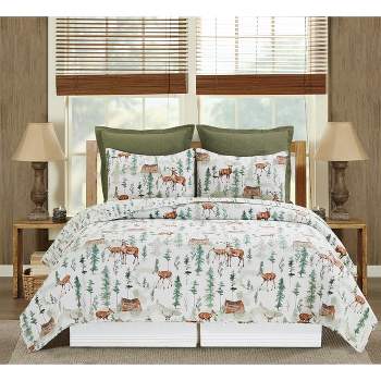 C&F Home Christopher Forest Cotton Quilt Set  - Reversible and Machine Washable