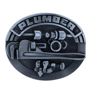 CTM Men's Silver Trade Plumber Belt Buckle - 1 of 4