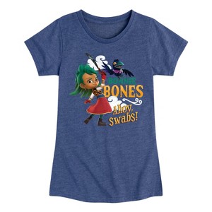 Girls' - Santiago of the Seas - Bonnie Bones Queen of the Pirates Fitted Short Sleeve Graphic T-Shirt - 1 of 4