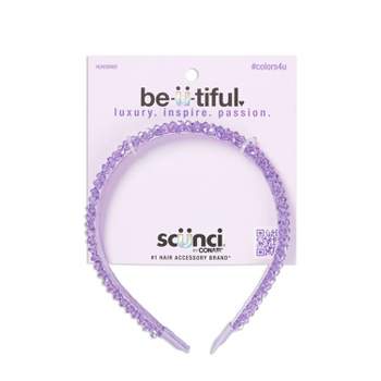 scünci be-ü-tiful Cluster Stone Embellished Sparkle Headband - Purple