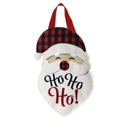 Briarwood Lane Unassigned Unassigned Burlap Door Hanger 18x12 Santa For Unassigned Door Hanger