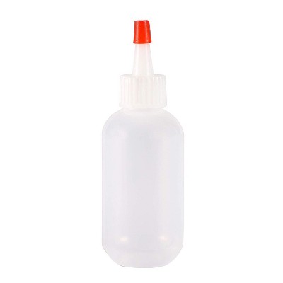 Juvale 24 Pack Boston Round Squeeze Bottle with Red Cap 2 oz for BBQ Condiments Sauce Oil