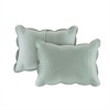 PDTEND Full/Queen Size 3-Piece Lightweight Reversible Quilt Set with Scalloped Edges - 4 of 4