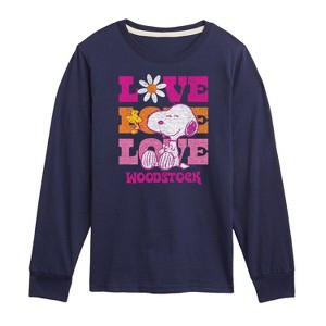 Boys' - Peanuts - Love Woodstock Long Sleeve Graphic T-Shirt - 1 of 4