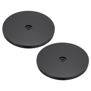 Unique Bargains High-strength Plastic 360-degree Rotating Design Durability Anti-slip Black Swivel Turntable 2 Pcs - 1 of 4