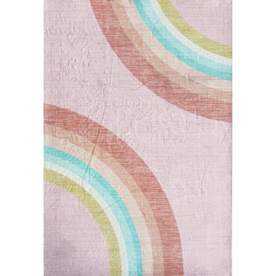 Rug Branch Kids Solara Blush Arc Pink Indoor Soft Area Rug - 5' x 8'