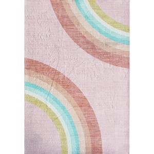 Rug Branch Kids Solara Blush Arc Pink Indoor Soft Area Rug - 5' x 8' - 1 of 2