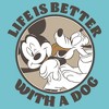 Girl's Disney Mickey and Goofy Life is Better with a Dog T-Shirt - 2 of 4
