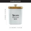 AuldHome Design Farmhouse Canisters, 3pc Set; Rustic Storage Containers for Coffee, Tea and Sugar - 3 of 4