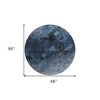 Navy Blue And Denim Blue Abstract Washable Indoor Outdoor Area Rug - 3 of 4