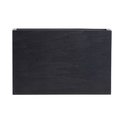 Havlock Black Wood 12" Floating Accent Shelves, Set of 3