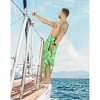 HAPPY BAY Men's Sarong Cover Up Wraps Swim Beach One Size Leaves Green - 4 of 4