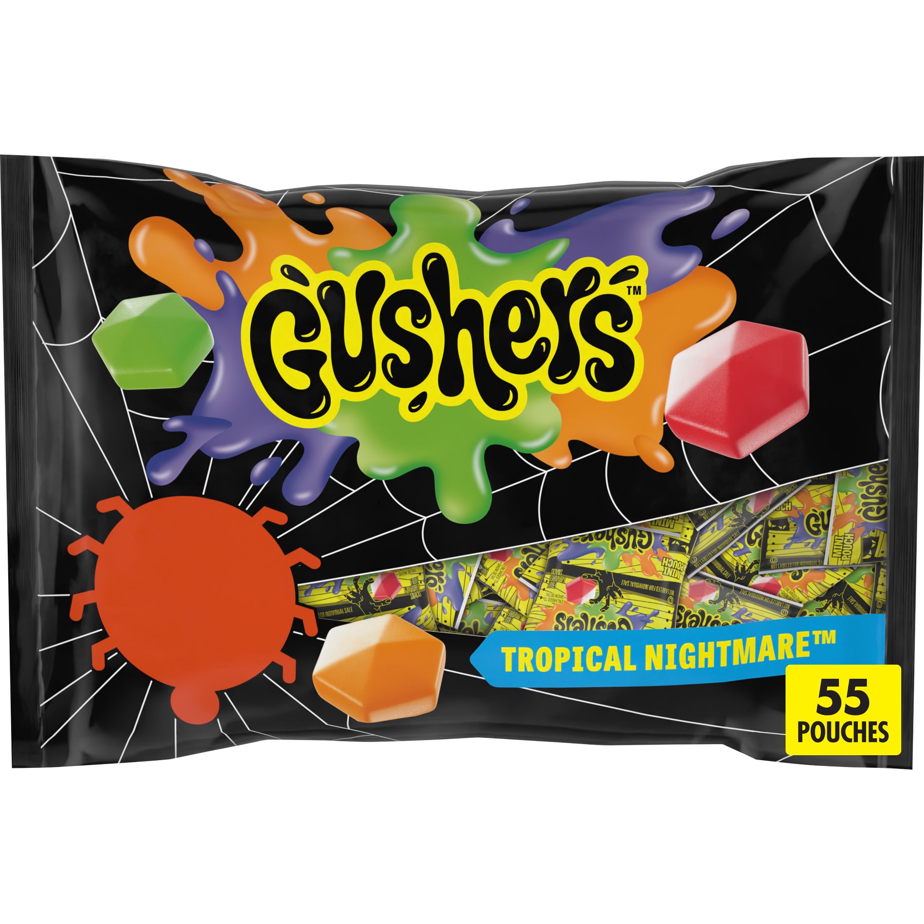 Fruit Gushers Halloween Fruit Snacks Mini Pouches Bag - 44oz/55ct