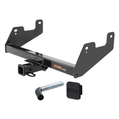 CURT 13118 Class III 2 Inch Receiver Trailer Hitch Custom Fit forFord F-150 2015-2020 with Hitch Pin and Clip Set and Cover, Black