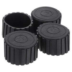 Unique Bargains PVC Soft Glue Non-Slip Washable Flat Chair Leg Tips Caps 4 Pcs - 1 of 4