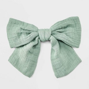 Wrinkled Linen Bow Hair Barrette - Universal Thread™ - 1 of 2