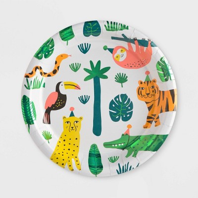 10ct Jungle Print Dinner Paper Plates - Spritz™