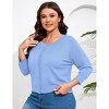 Coolmee Cardigan Sweaters for Women Open Front Button Down 3/4 Long Sleeve Crewneck Shrug Top Short Tops - 2 of 4