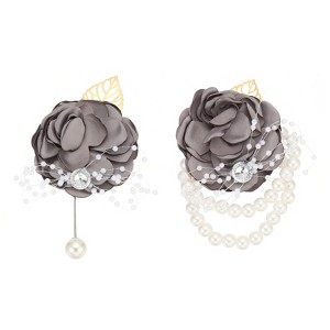 Unique Bargains Beautiful Appearance Versatile Artificial Flowers  Rose Bridesmaid Wrist Flower - 1 of 4