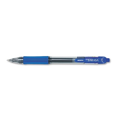 Zebra Sarasa Retractable Gel Pen Blue Ink Medium Dozen 46820
