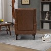 VYNXARIA COOLMORE Brown PU Armchair - Elegant & Comfortable Accent Chair for Any Room - 3 of 4