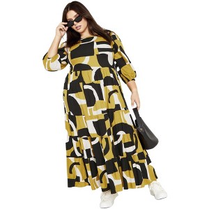 Avenue Women's Plus Size Gia Dress - 1 of 4