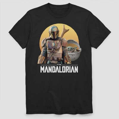 Men's Star Wars The Mandalorian Short Sleeve Graphic Crewneck T-Shirt - Black S