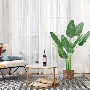 Artificial Banana Leaf Tree Set, Non-Toxic PE & Silk, Indoor/Outdoor Decor, Year-Round Green - 1 of 4