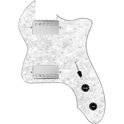 920d Custom 72 Thinline Tele Loaded Pickguard With Nickel Roughneck Humbuckers & Black Knobs White Pearl