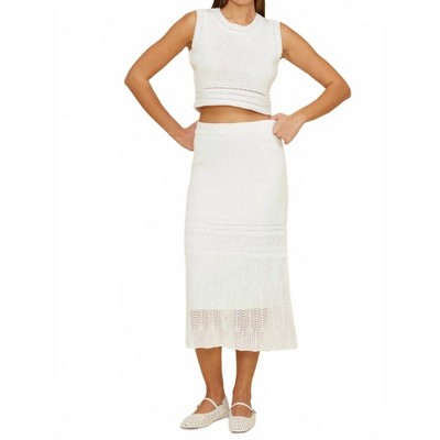 Women's Bryson Crochet Skirt - LUCY PARIS