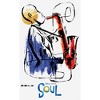 Women's Soul Watercolor Saxophonist T-Shirt - 2 of 4