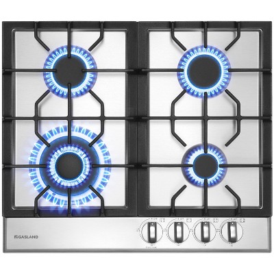 GASLAND GH60SF 24-Inch 4-Burner Built-in Gas Cooktop, ETL,  NG/LPG Convertible, Stainless Steel
