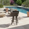Covers&All Universal 25 in Counter Swivel Bar Stool, Premium Charcoal Wicker, 23 x 23 x 42 - 3 of 4