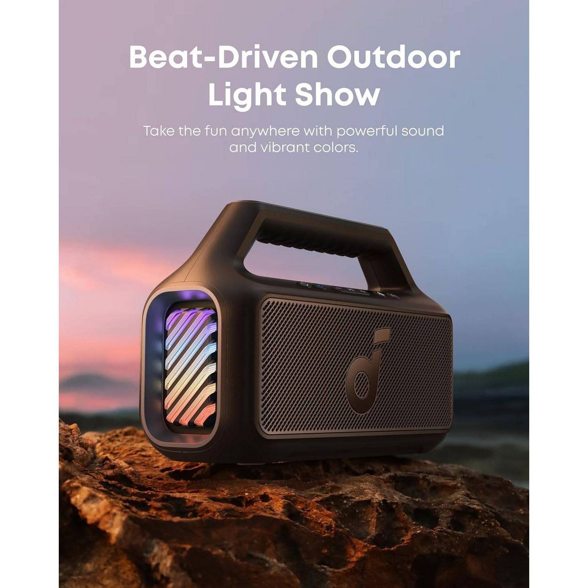 Anker Soundcore Boom 2 Portable Waterproof Bluetooth Speaker with Built-In Power Bank - Black - thumbnail 6