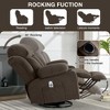 PAGED Modern Swivel Massage Recliner Chair with Heating, Rocking Chair with 2 Cup Holders, Side Pocket and USB Port for Living Room, Bedroom - 2 of 4