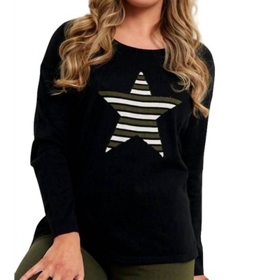 Women's Star Crew Neck Sweater - ANGEL
