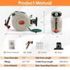SKONYON Hose and Reel Set with 98' Hose and Resin Garden Hose Reel for 1/2" Hoses - 2 of 4
