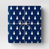 40" 220 sq ft Christmas Roll Wrap Snowmen on Navy Blue - Wondershop™ - 2 of 3