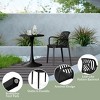 WestinTrends Playa 5-Piece Outdoor Indoor Metal Patio Dining Table Set With Stackable Patio Arm Chairs - 3 of 4