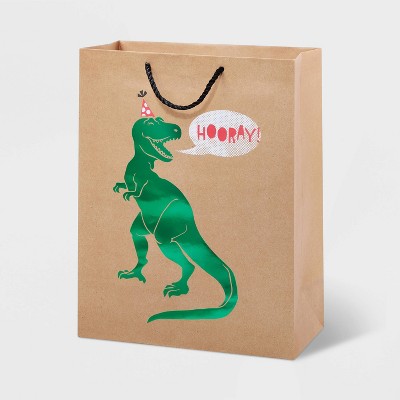 Medium Gift Bag Birthday T-rex Hooray - Spritz™ : Target