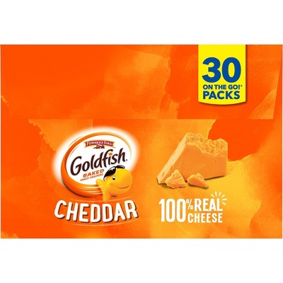 Goldfish Cheddar Crackers Snack Pack MultiPack Box - 30oz/30ct
