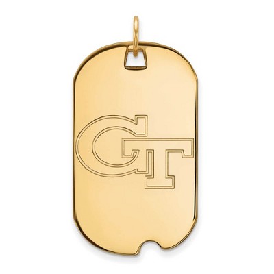 Black Bow Jewelry 14k Yellow Gold Georgia Tech Yellow Jackets NCAA Large Pendant
