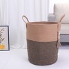 Unique Bargains Handcrafted Odorless Cotton Rope Widened Handles Storage Basket - 4 of 4
